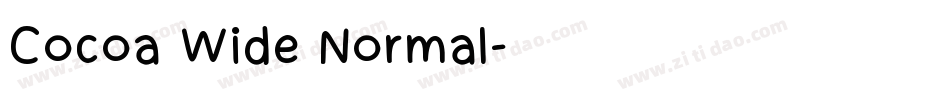 Cocoa Wide Normal字体转换